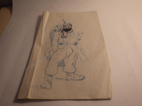 1915 poilu avec - avec, son